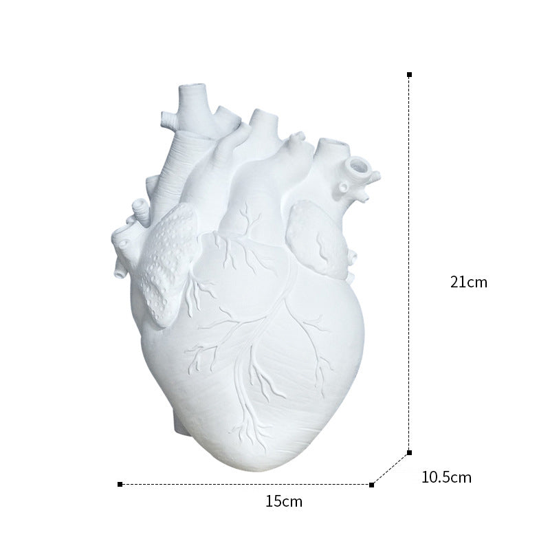 Anatomical Heart Vase for Artistic Dried Flower Decor