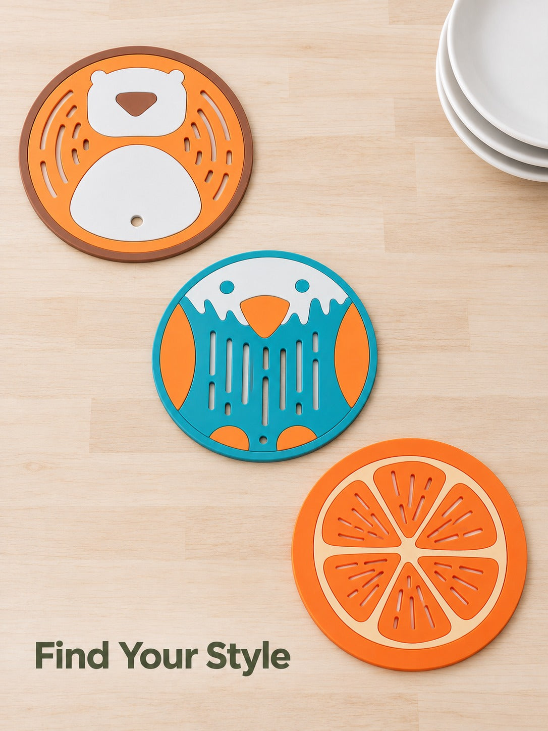 Heat Resistant Silicone Table Mat for Hot Pots & Cups