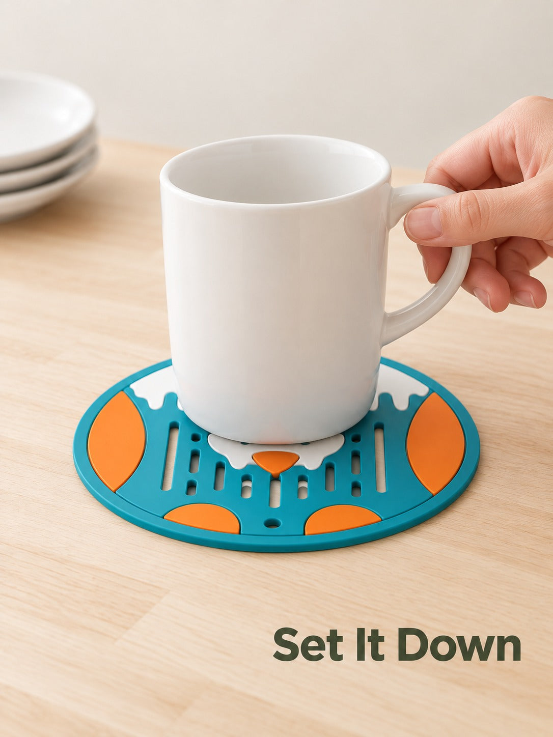 Heat Resistant Silicone Table Mat for Hot Pots & Cups