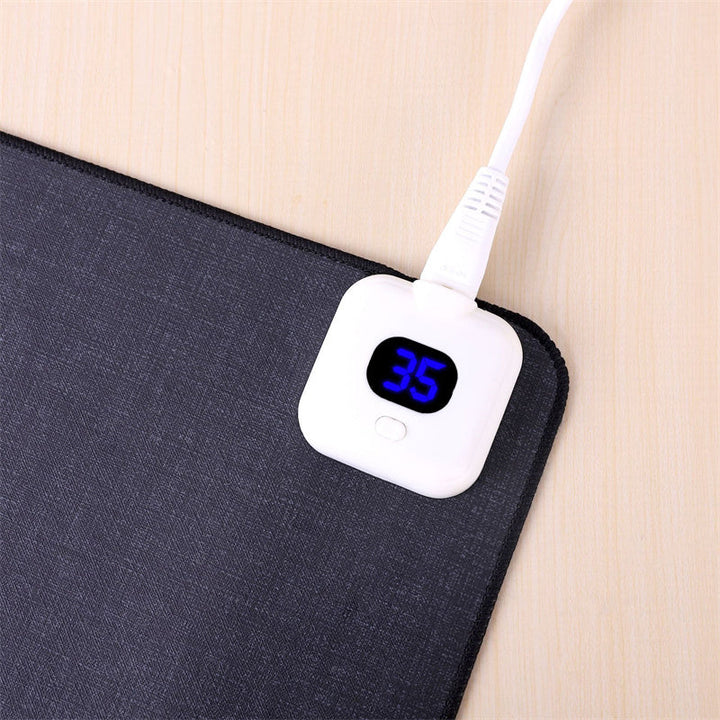 Heated Desk Mat with Digital Temperature Display Control