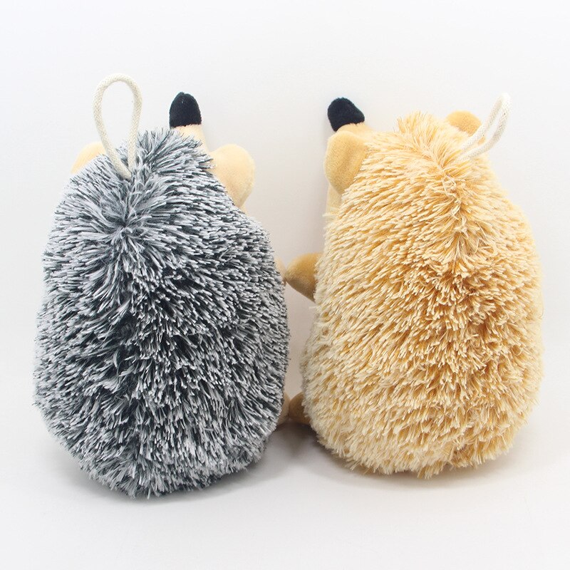 Hedgehog Plush Dog Toy for Squeaky Interactive Play