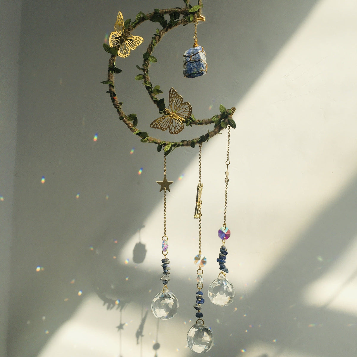 Crystal Suncatcher Wind Chime for Rainbow Window Light