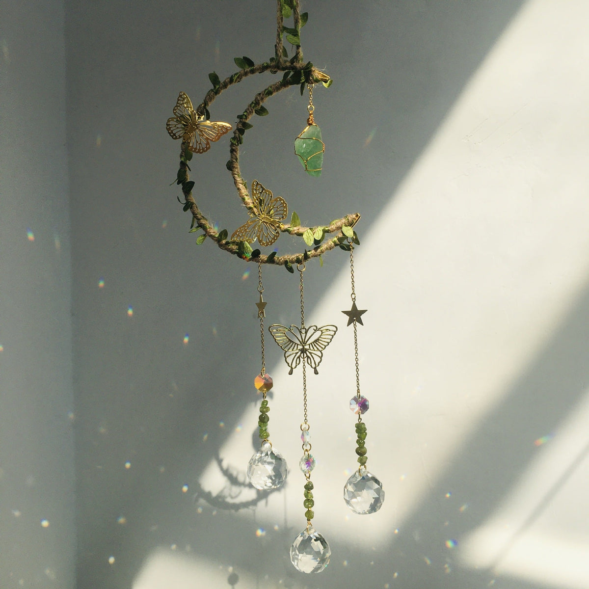 Crystal Suncatcher Wind Chime for Rainbow Window Light