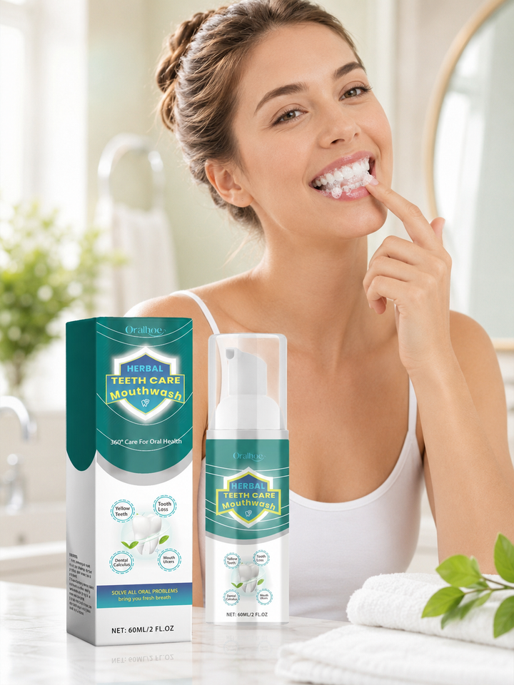 Herbal Brightening Mouthwash — Foaming 360° Care for Whiter