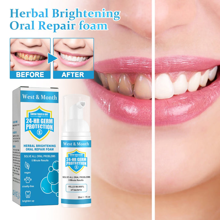 Herbal Oral Foam for Fresher Breath & Brighter Teeth