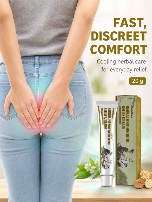 Herbal Hemorrhoid Relief Cream — Soothes Pain, Itching