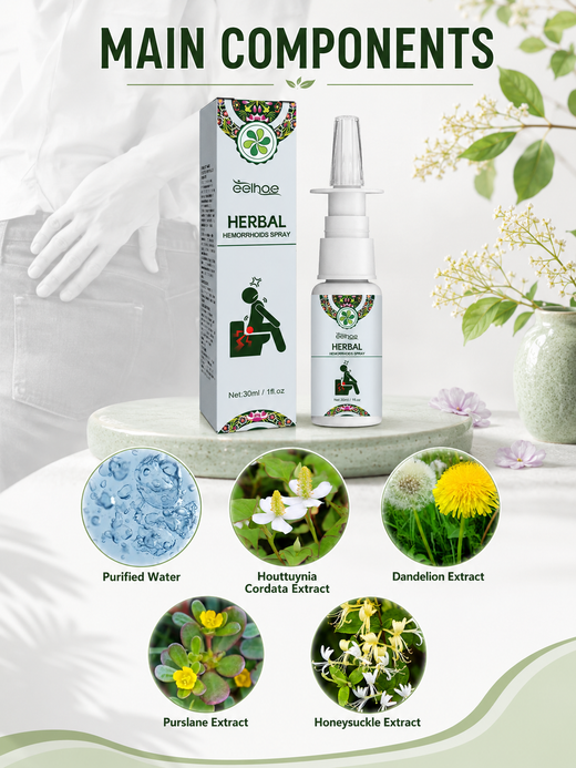 Herbal Hemorrhoid Relief Spray — Cooling, Soothing Relief