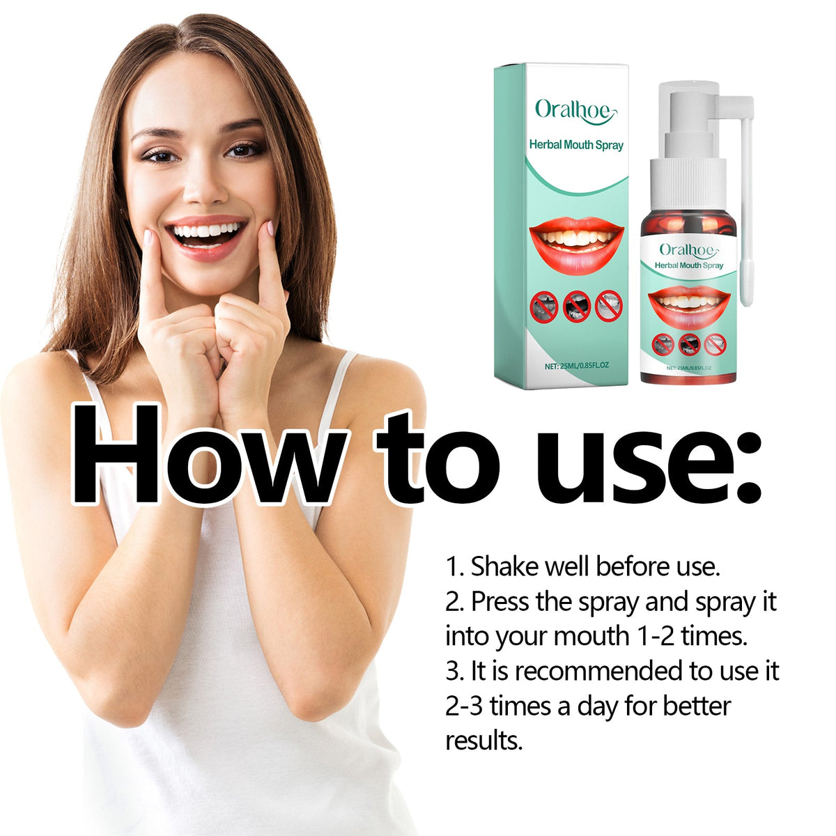 Herbal Mouth Spray for Fresh Breath, On-the-Go Relief