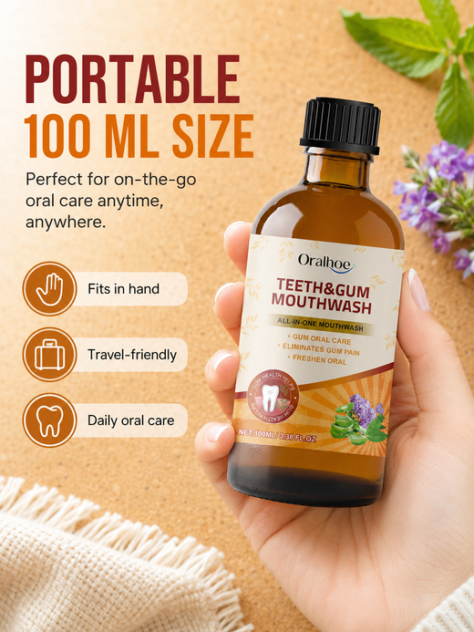 Herbal Mouthwash with Aloe – Gum Pain Relief & Fresh Breath