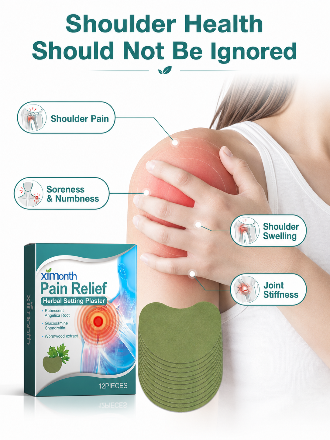 Shoulder Pain Patch — Herbal Relief with Wormwood
