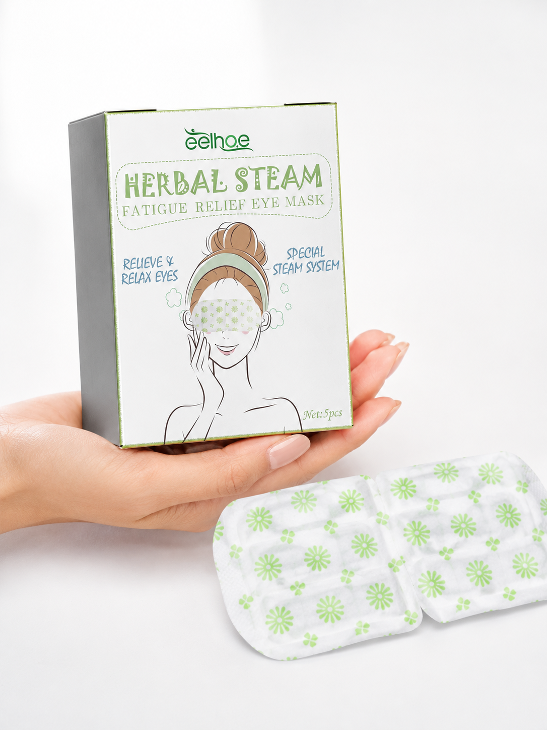 Steam Eye Mask for Tired Eyes — Instant Herbal Relief from