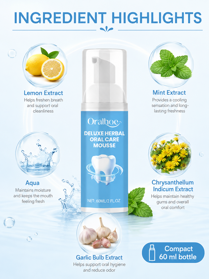 Teeth Whitening Mousse – Bright, Fresh Smile with Herbal Care