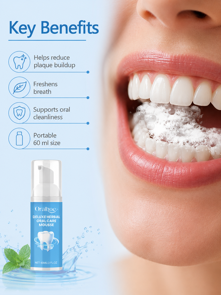Teeth Whitening Mousse – Bright, Fresh Smile with Herbal Care