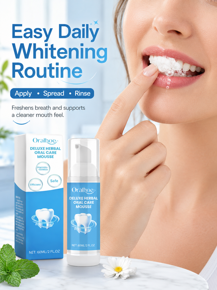 Teeth Whitening Mousse – Bright, Fresh Smile with Herbal Care