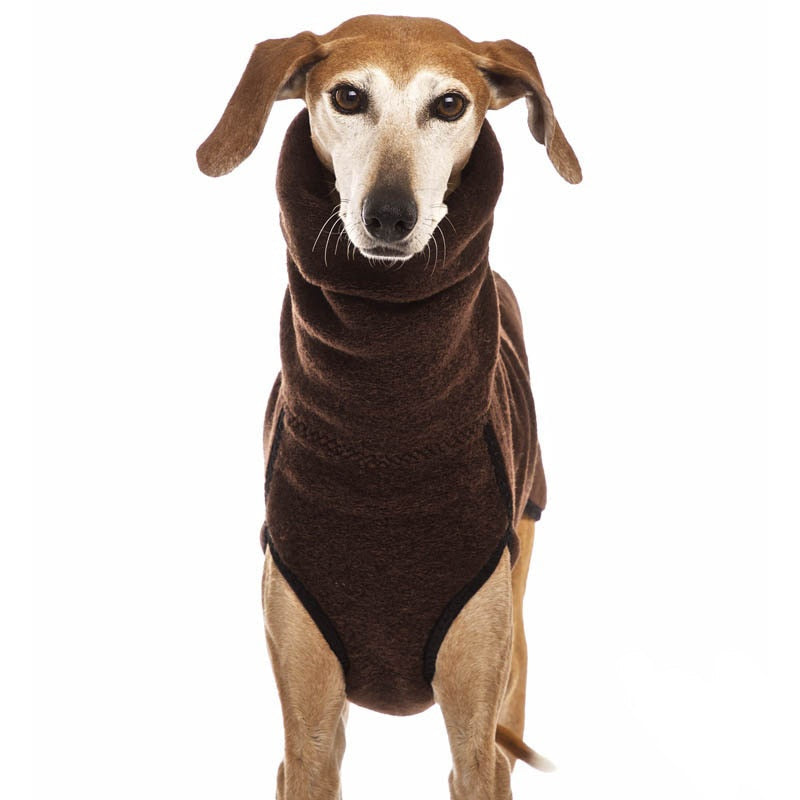 High-Collar Fleece Dog Coat for Cold-Weather Walks