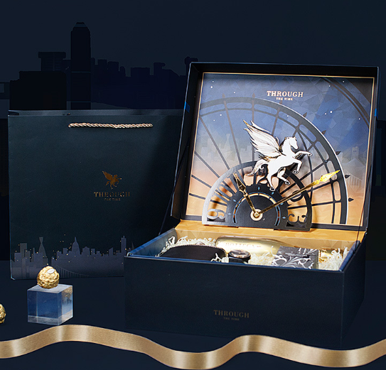 Luxury Gift Box Set with Botanical Silk Ribbon Details
