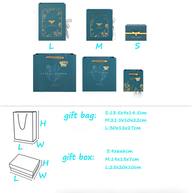 Luxury Gift Box Set with Botanical Silk Ribbon Details