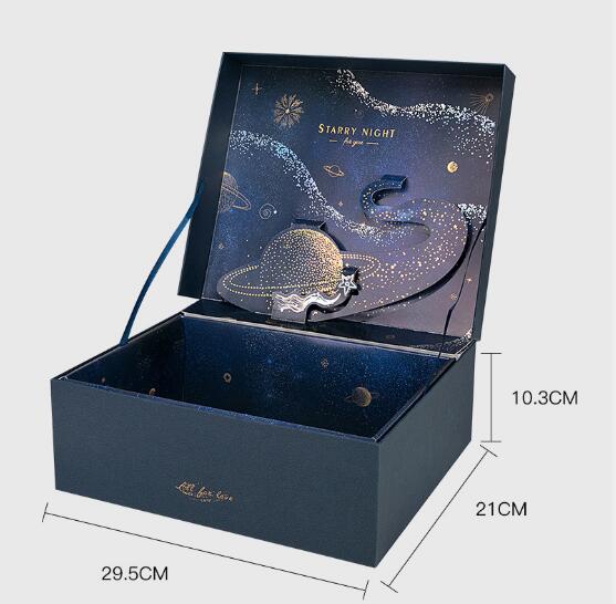 Luxury Gift Box Set with Botanical Silk Ribbon Details