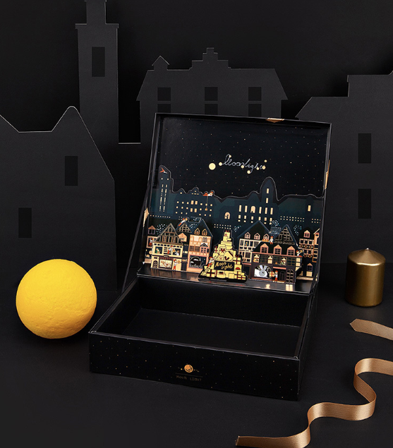 Luxury Gift Box Set with Botanical Silk Ribbon Details