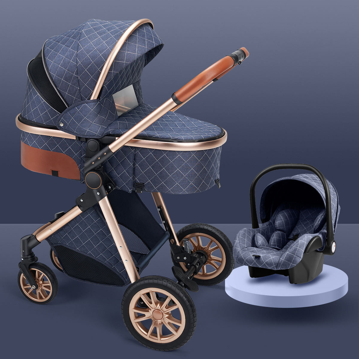 Convertible Baby Stroller Travel System for Newborns