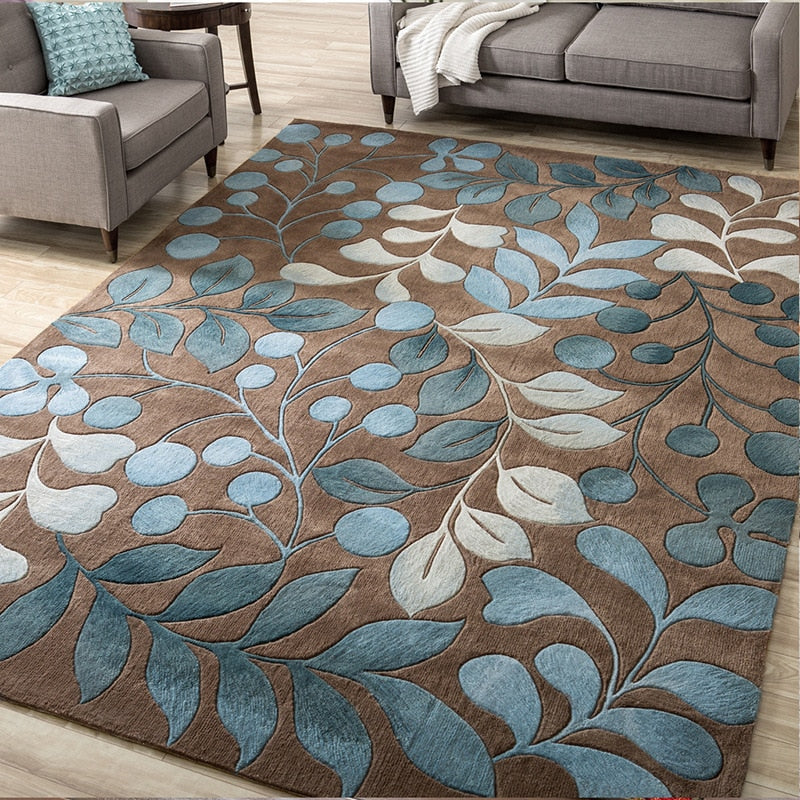 Abstract Floral Area Rug for Artistic Room Warmth Decor