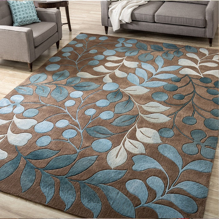 Abstract Floral Area Rug for Artistic Room Warmth Decor