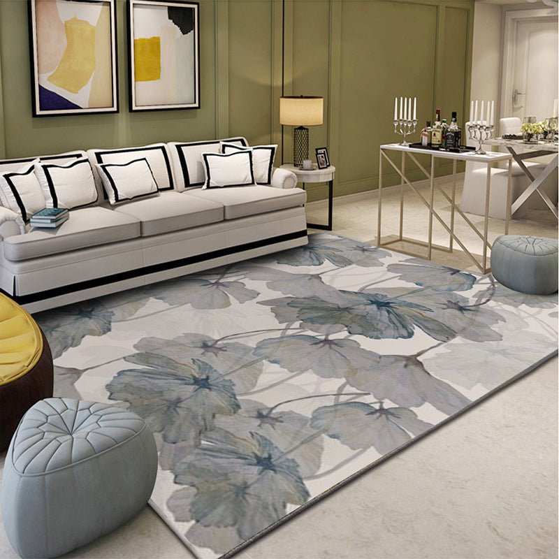 Abstract Floral Area Rug for Artistic Room Warmth Decor