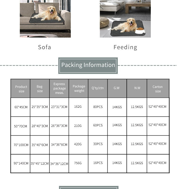 Washable Dog Urine Pad With Waterproof Floor Protection