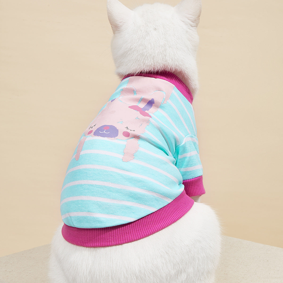 Small Pet T-Shirt: Comfortable Striped Everyday Wear