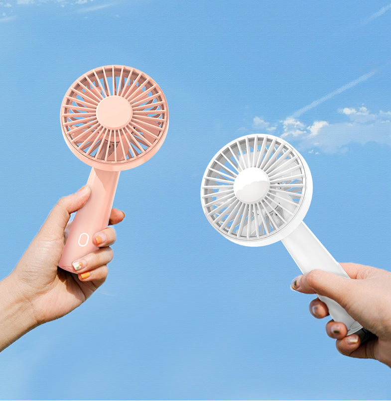 Portable Handheld USB Fan That Doubles as a Desk Fan