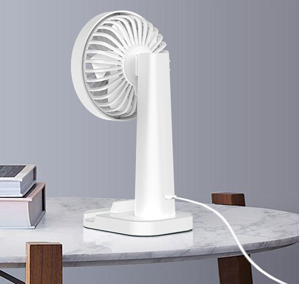 Portable Handheld USB Fan That Doubles as a Desk Fan