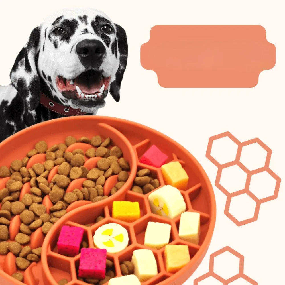 Silicone Slow Feeder Dog Bowl for Calmer Mealtimes