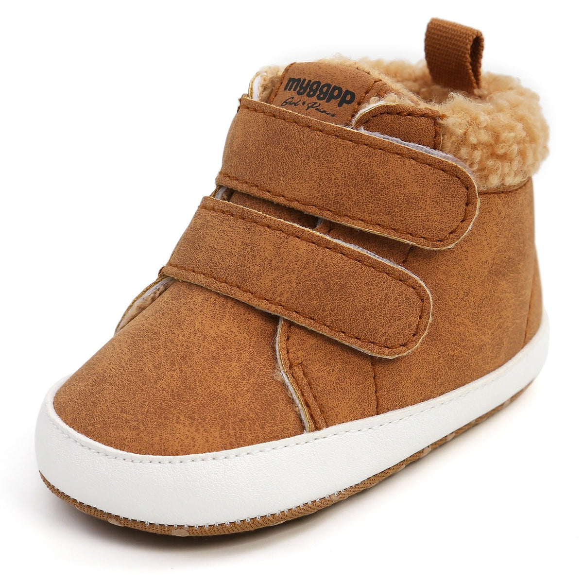 Baby High Top Winter Shoes With Warm Fleece Lining