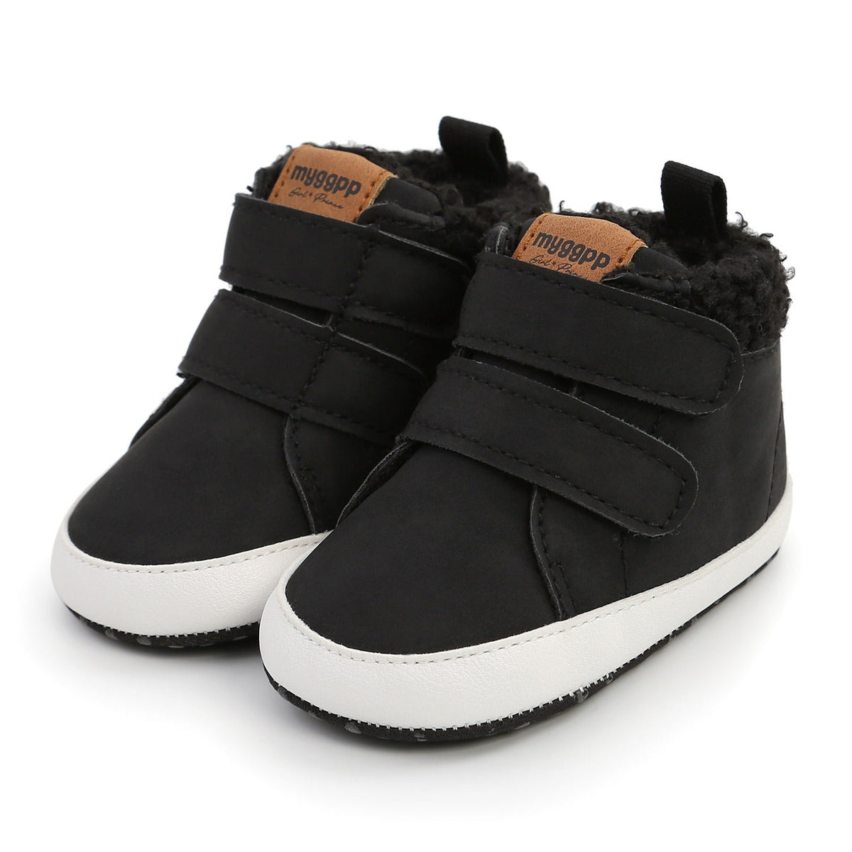Baby High Top Winter Shoes With Warm Fleece Lining