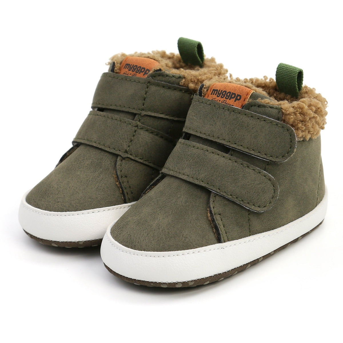 Baby High Top Winter Shoes With Warm Fleece Lining