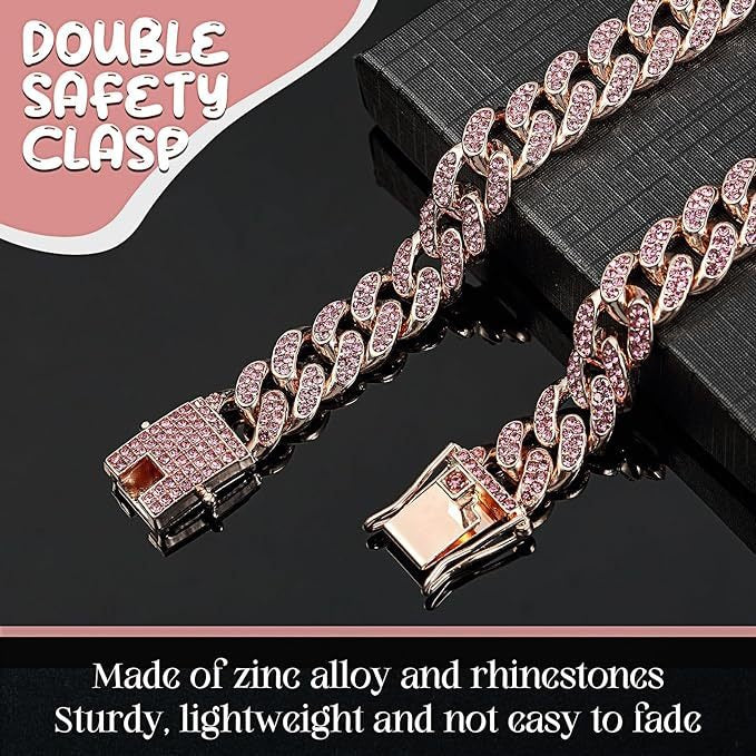 Cuban Chain Pet Collar for Glamorous Photo Style