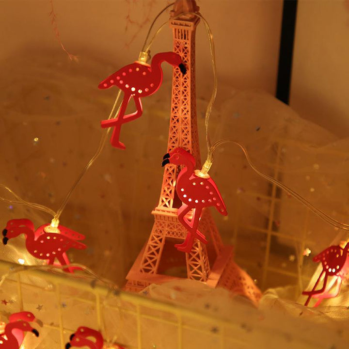 Pink Flamingo String Lights for Warm Tropical Glow