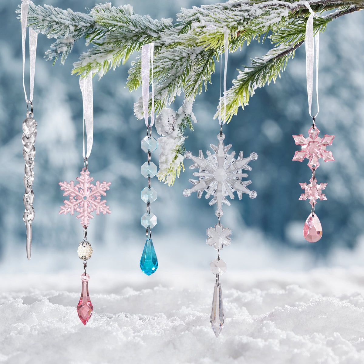 Snowflake Christmas Ornaments for Sparkling Trees