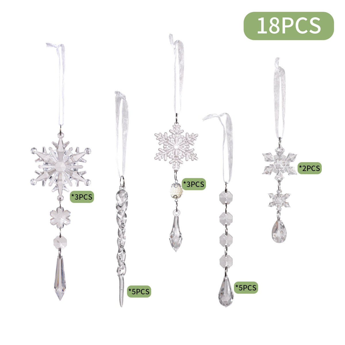 Snowflake Christmas Ornaments for Sparkling Trees