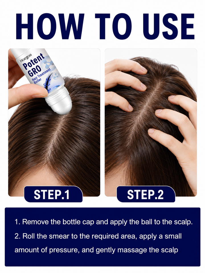Hair Growth Roller — Minoxidil & Finasteride for Denser Hair