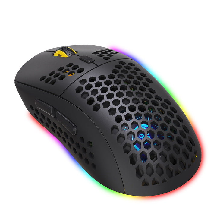 Lightweight Hollow Wireless Gaming Mouse with RGB Glow