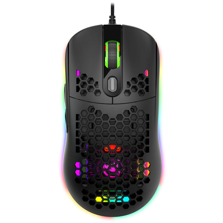 Honeycomb RGB Gaming Mouse with Lightweight Hollow Shell
