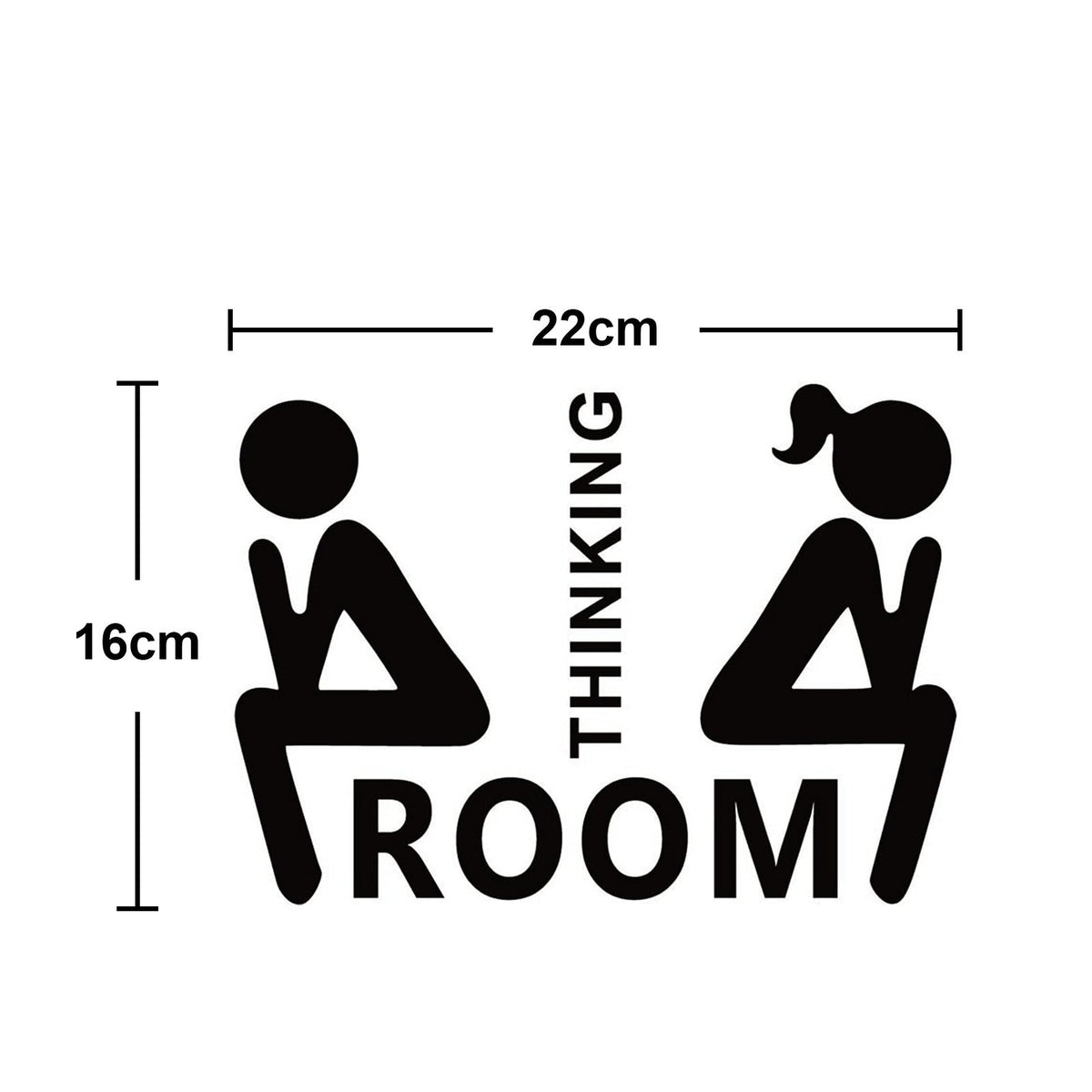Bathroom Door Stickers — Clear, Playful Decor
