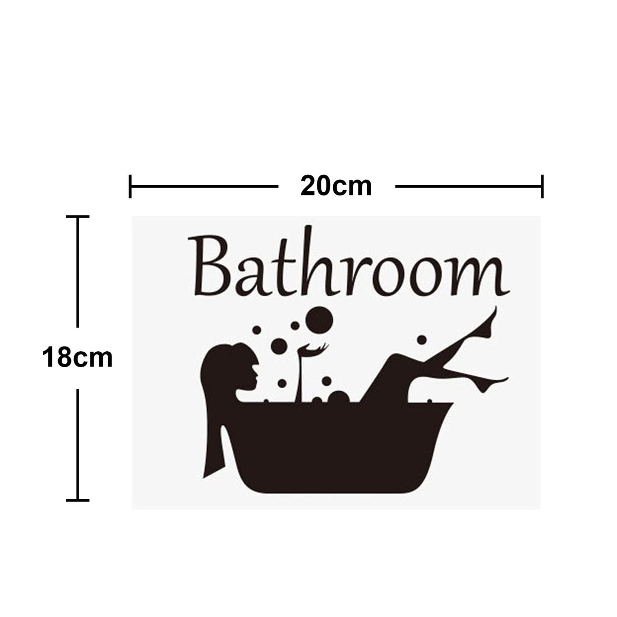 Bathroom Door Stickers — Clear, Playful Decor