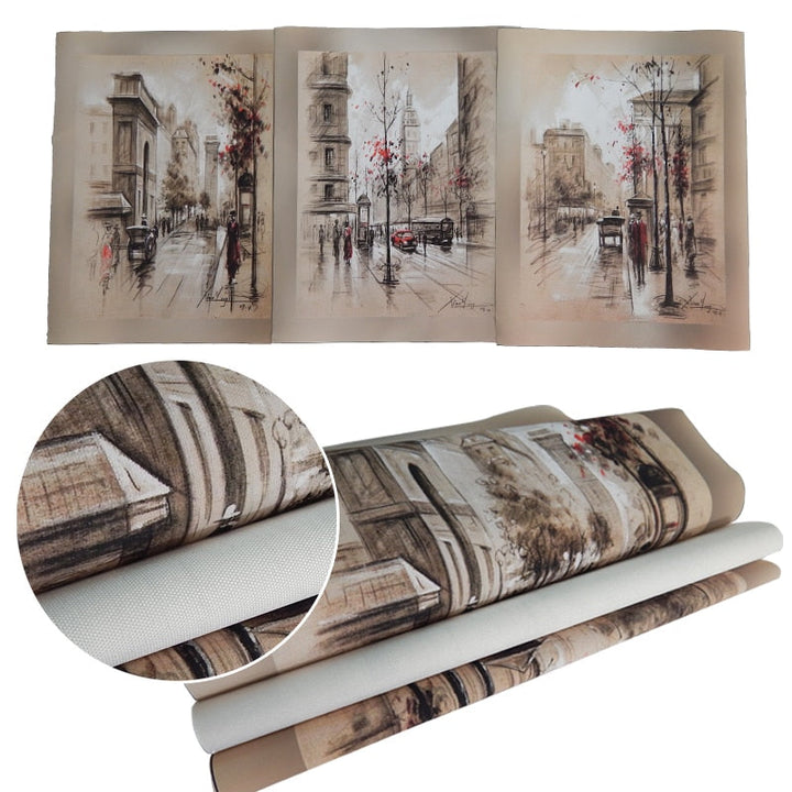 City Street Canvas Wall Art for Modern Living Rooms