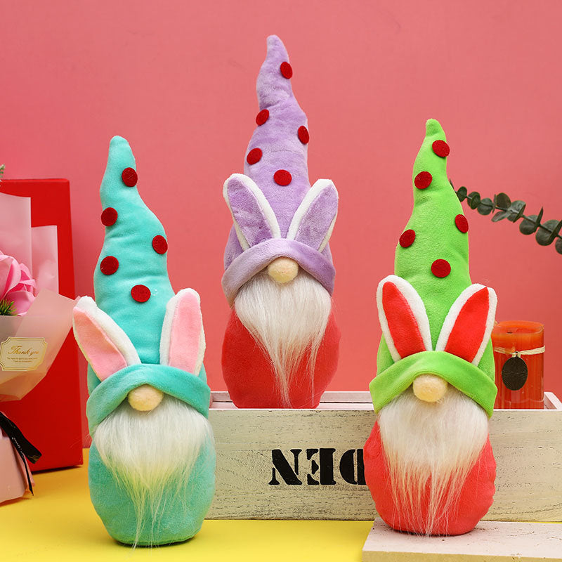 Easter Bunny Gnome Decor for Colorful Spring Shelves
