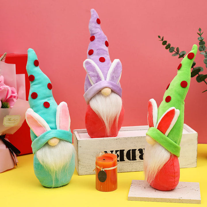 Easter Bunny Gnome Decor for Colorful Spring Shelves