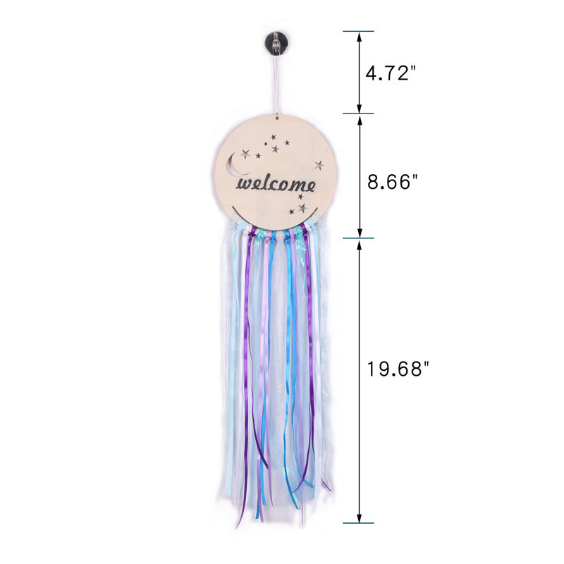 Mermaid Dream Catcher Wood Wall Hanging for Whimsical Rooms