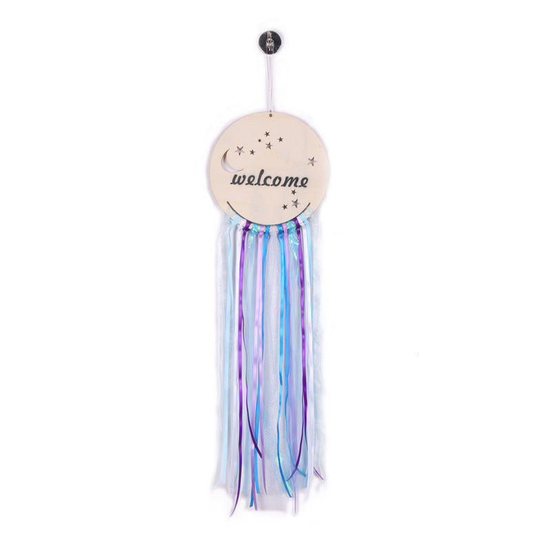Mermaid Dream Catcher Wood Wall Hanging for Whimsical Rooms