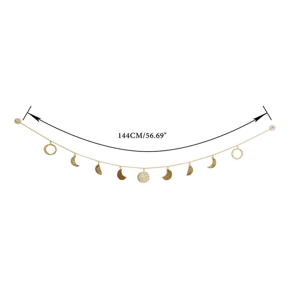 Moon Phase Metal Wall Decor | Gold Celestial Accent